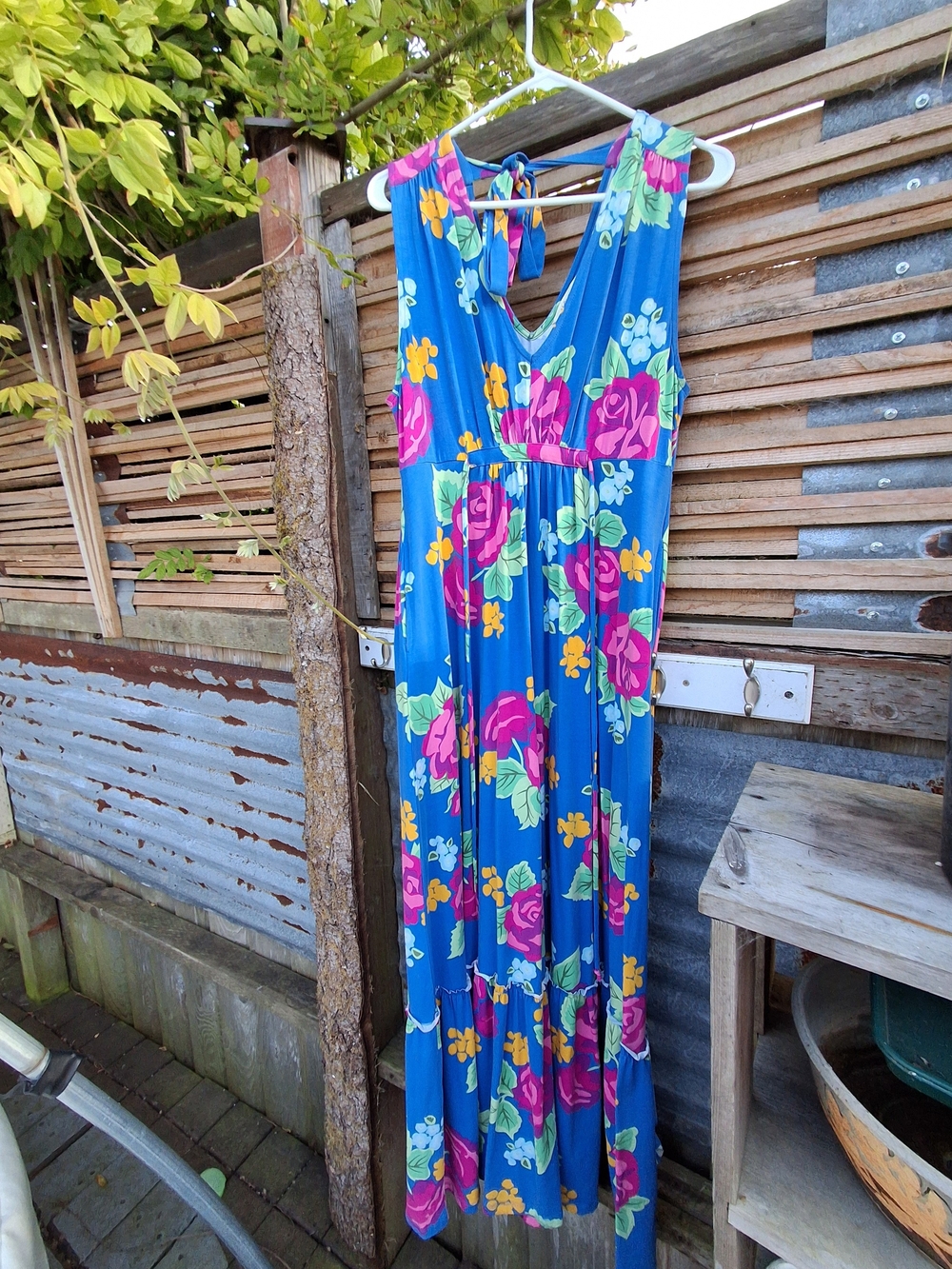 Matilda Jane Blue Floral Halter Maxi One-Piece